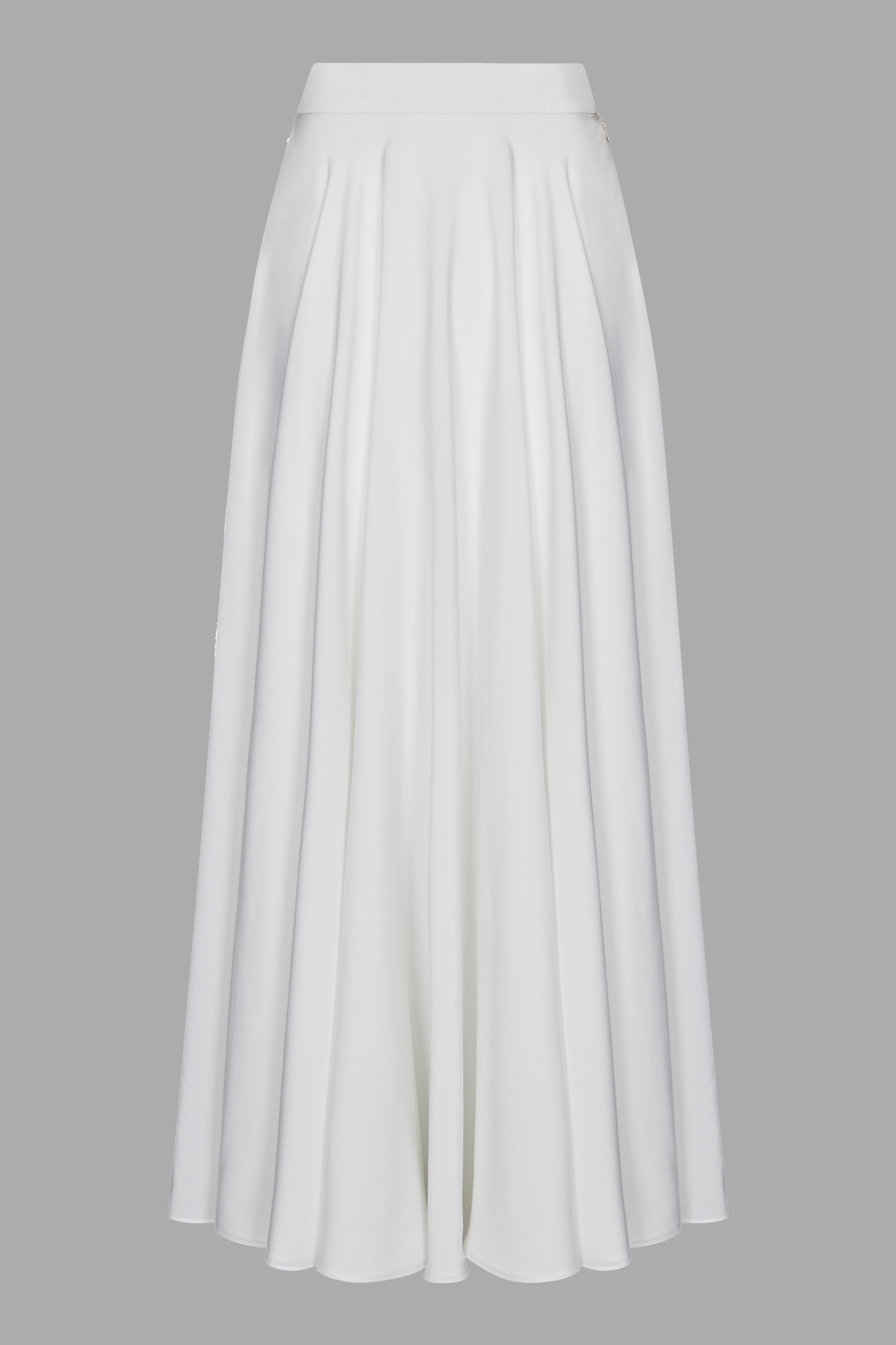 Classic White High Waisted Evening Skirt UME London