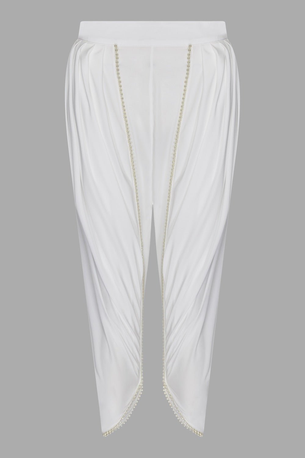 Classic White Tulip Aladdin Trouser UME London Front