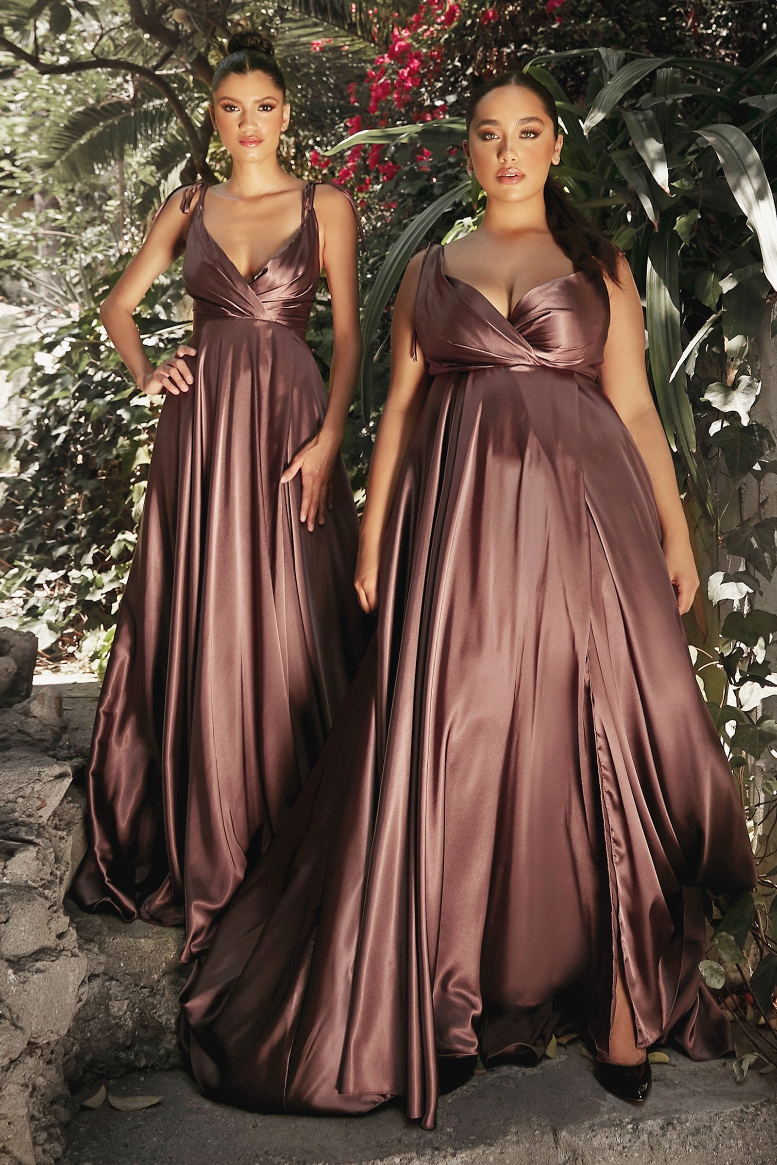 Maxi Satin A-Line Dress UME London Satin Bridesmaid Dresses Mahogany Prom Dresses UK