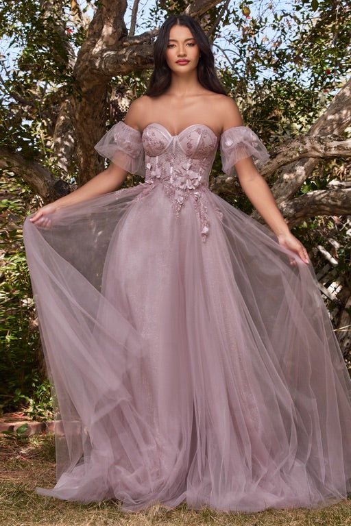 Strapless Floral Ball Gown Ball Dress London Coset Prom Dress Prom Dresses UME London UK Plus Size Mauve Bridesmaids Dresses