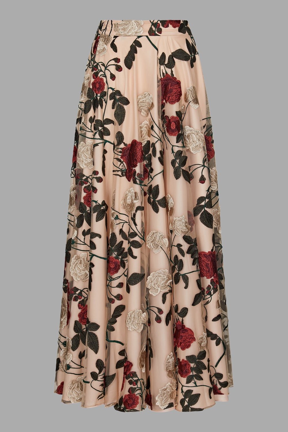 Timeless Red Rose Evening Skirt Long Maxi Evening Skirt Floral Skirt Wedding Skirt Reception Skirt