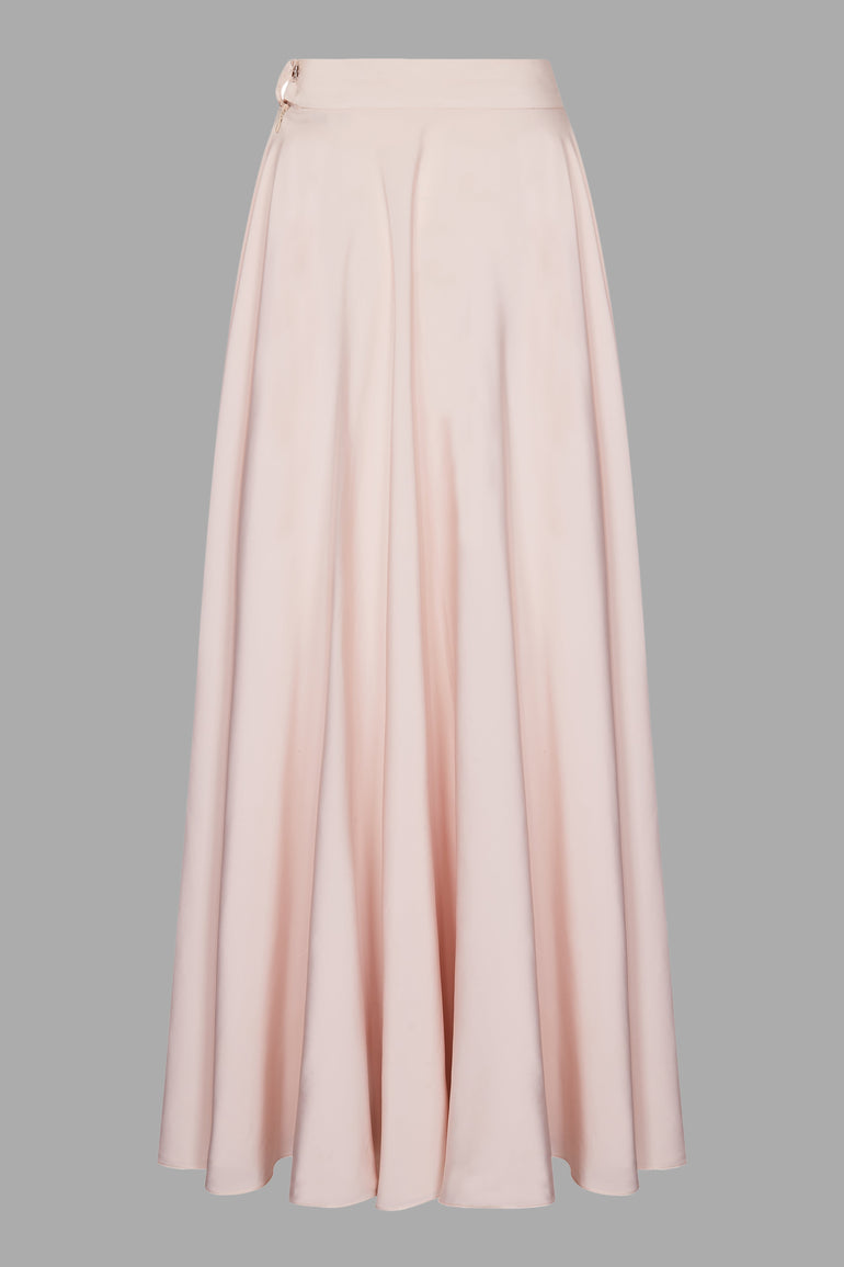Classic Blush High Waisted Evening Skirt UME London Back