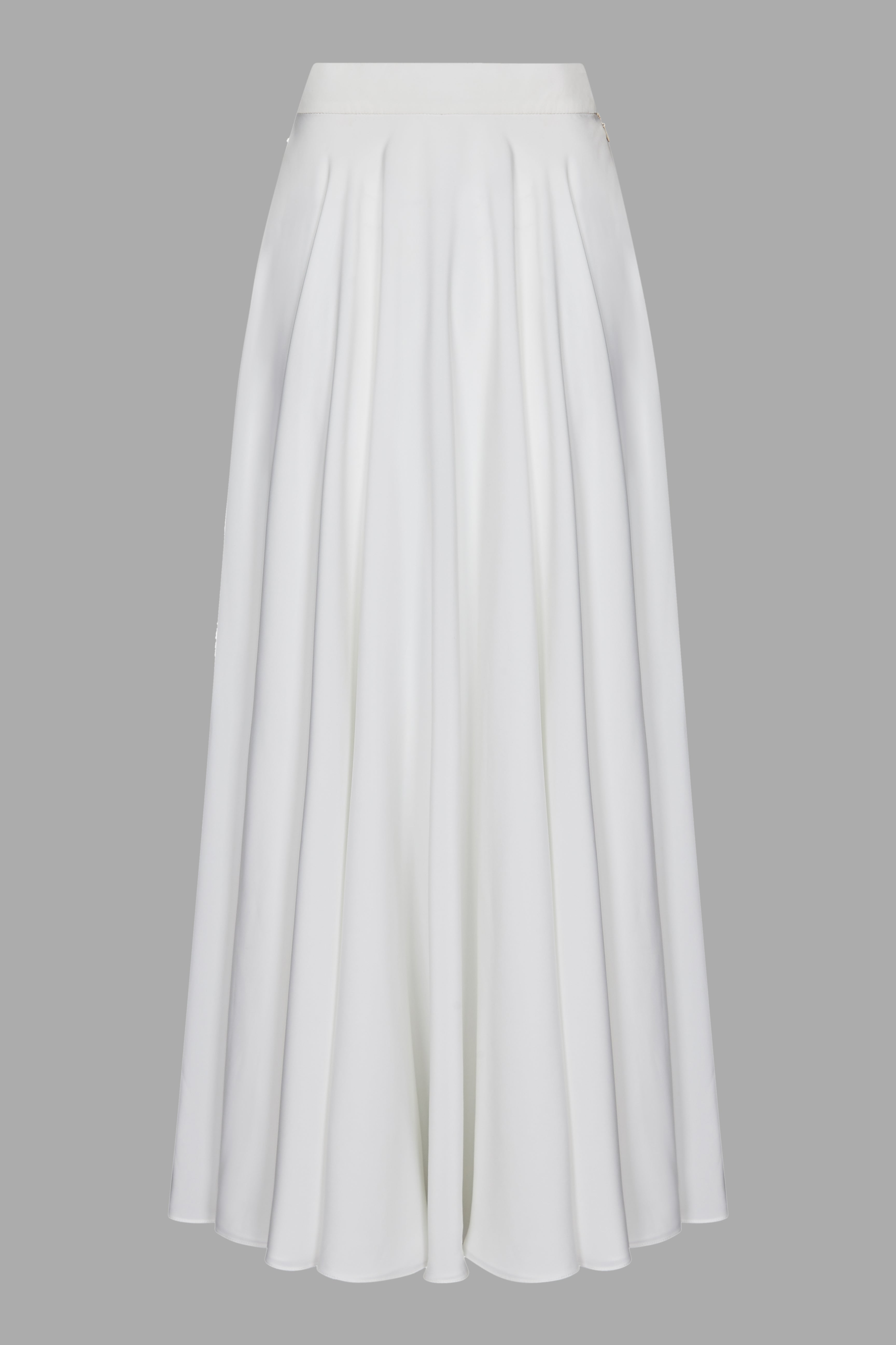 Classic White High Waisted Evening Skirt UME London