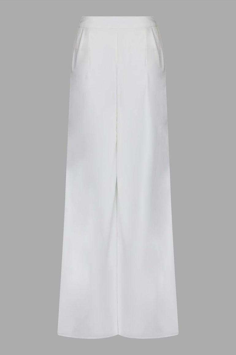 Classic White High Waisted Palazzo UME London