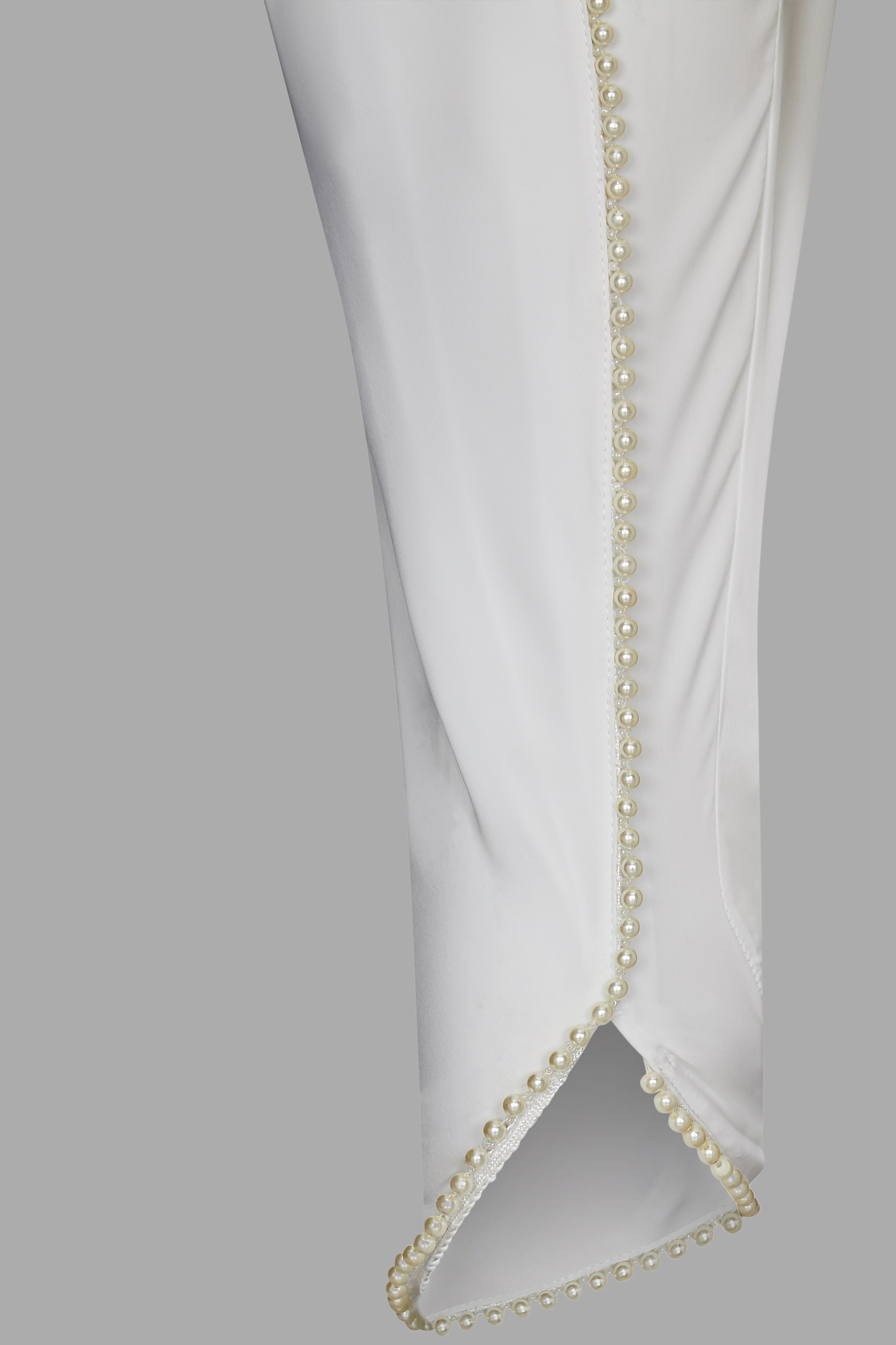 Classic White Pearl Tulip Aladdin Trouser UME London Leg Cuff