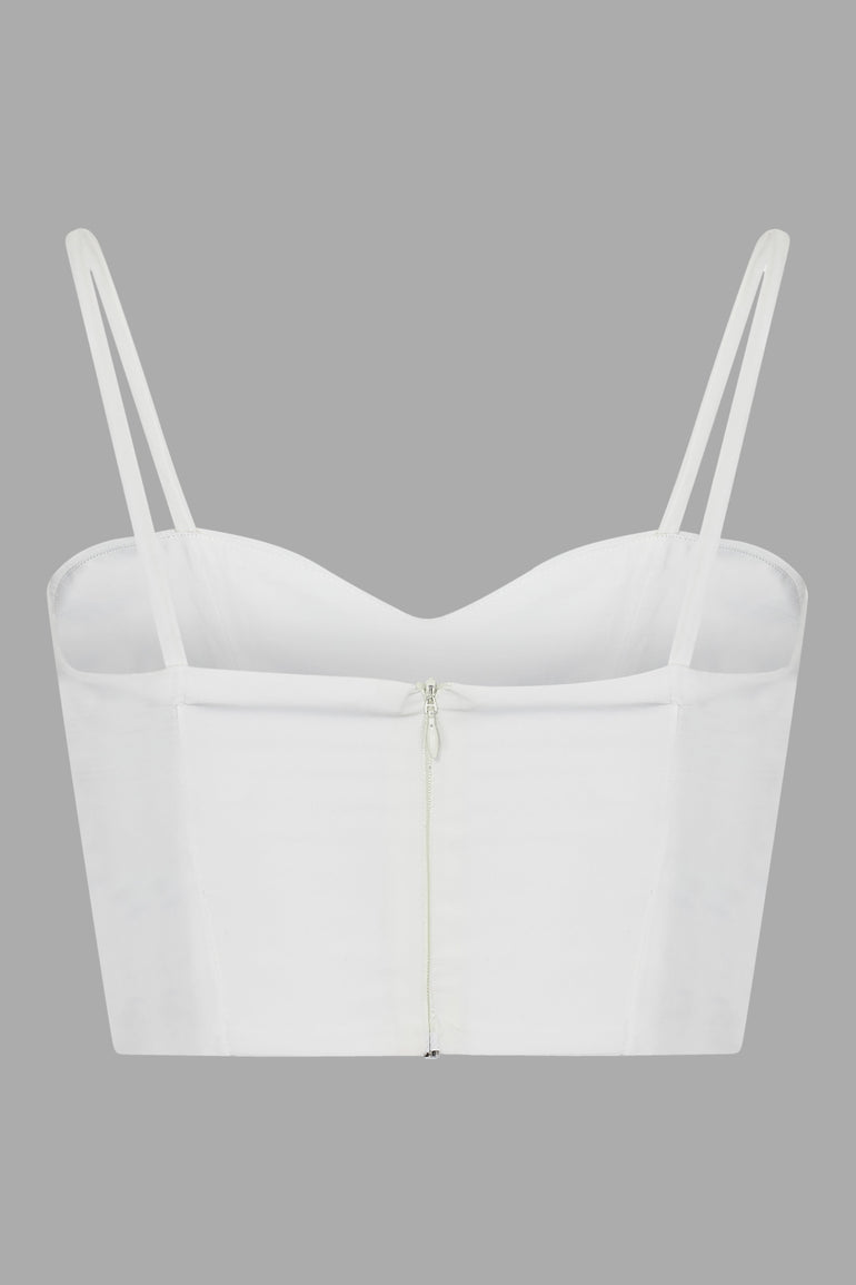Classic White Crop Top UME London Back