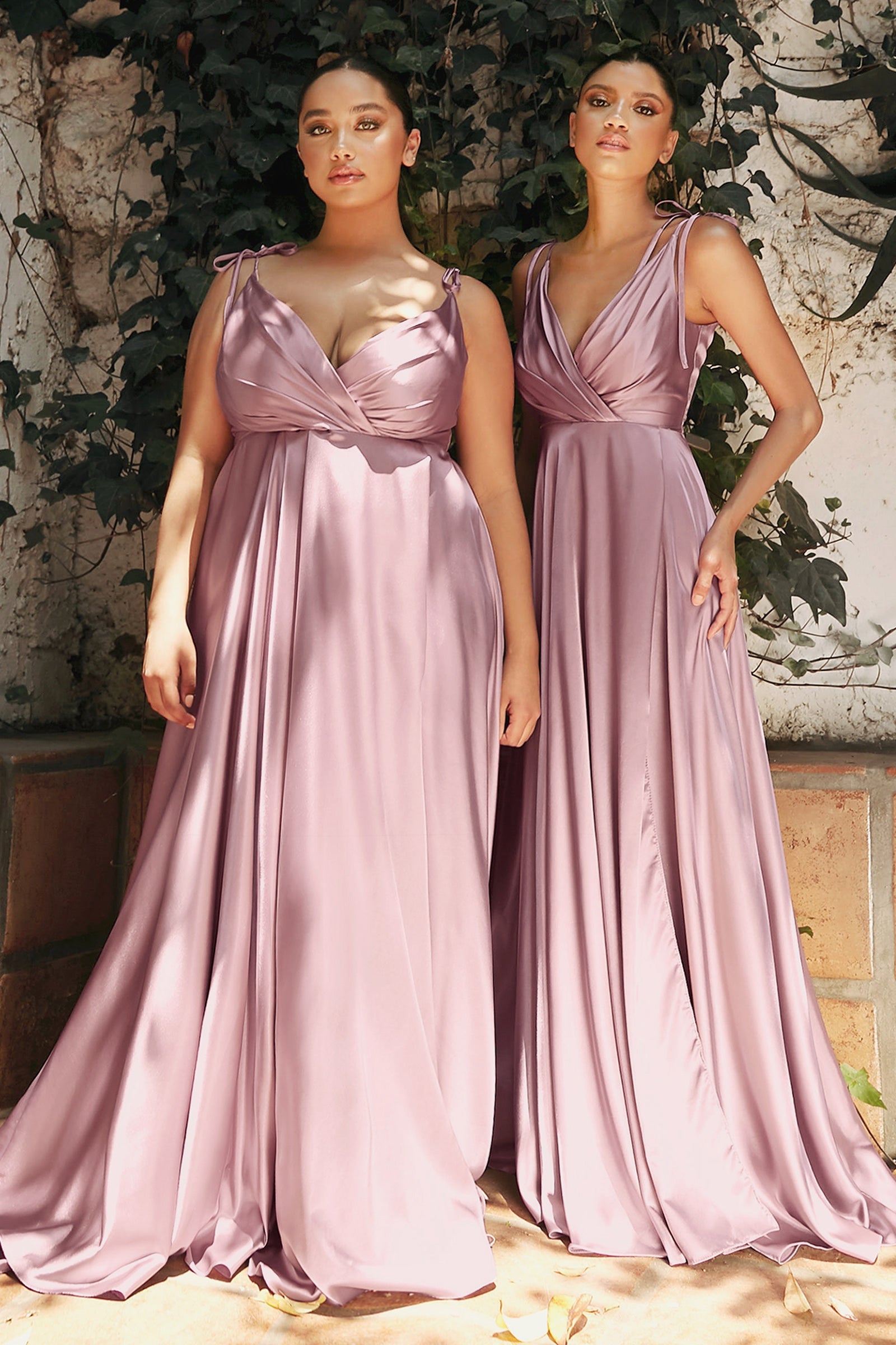 Maxi Satin A-Line Satin Bridesmaid Dress Satin Prom Dress Satin Plus Size Dress UK UME London Mauve Destination Weddings