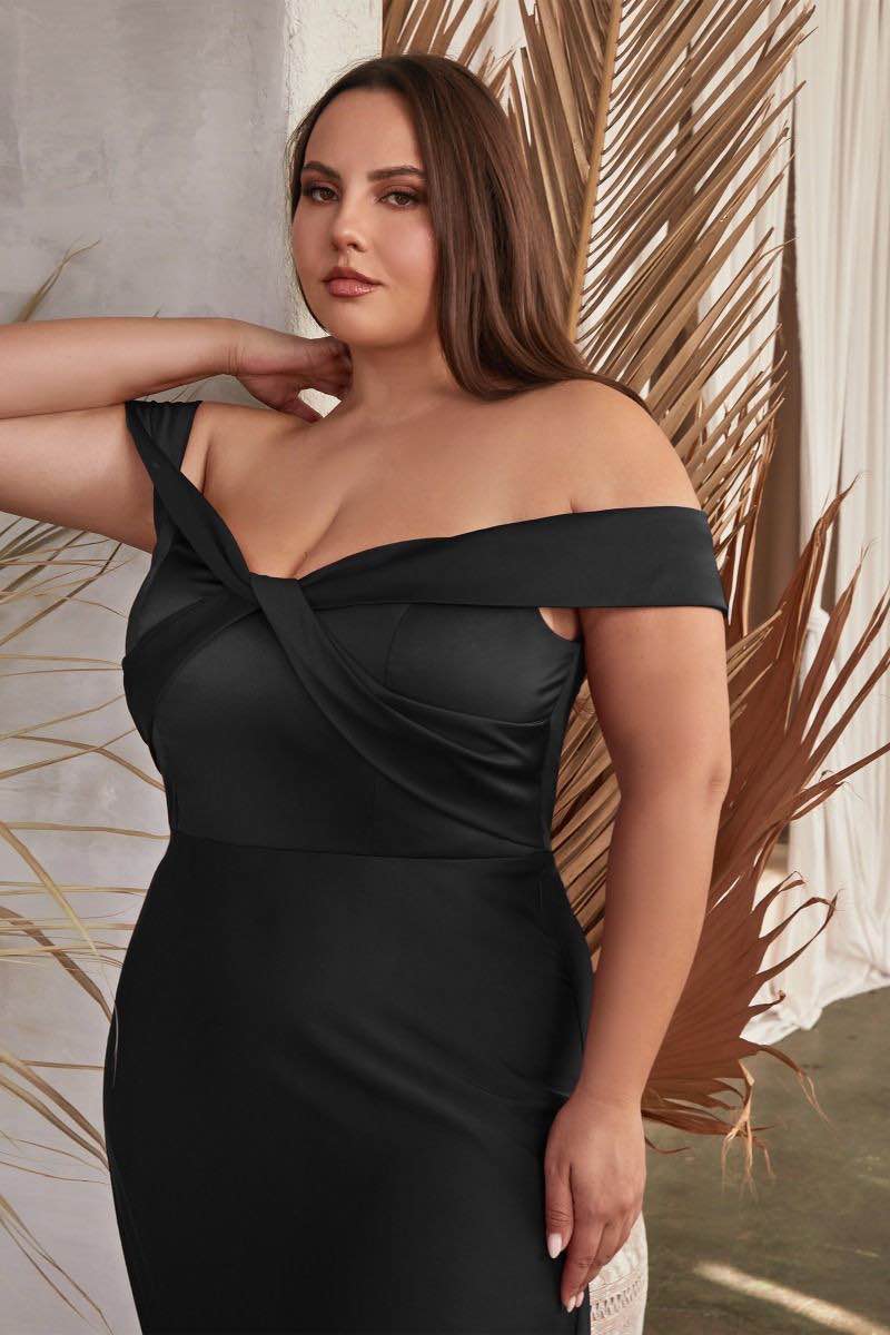 Satin twist knot detail deals dress