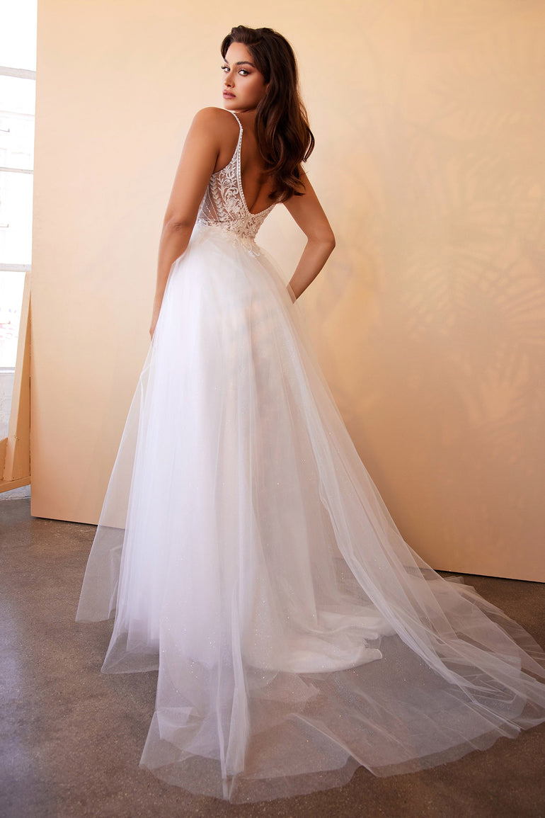 Plunging Layered A-Line Tulle Wedding Dress I Wedding Dresses UME London Plunging Layered A-Line Tulle Wedding Dress I Wedding Dresses UME London