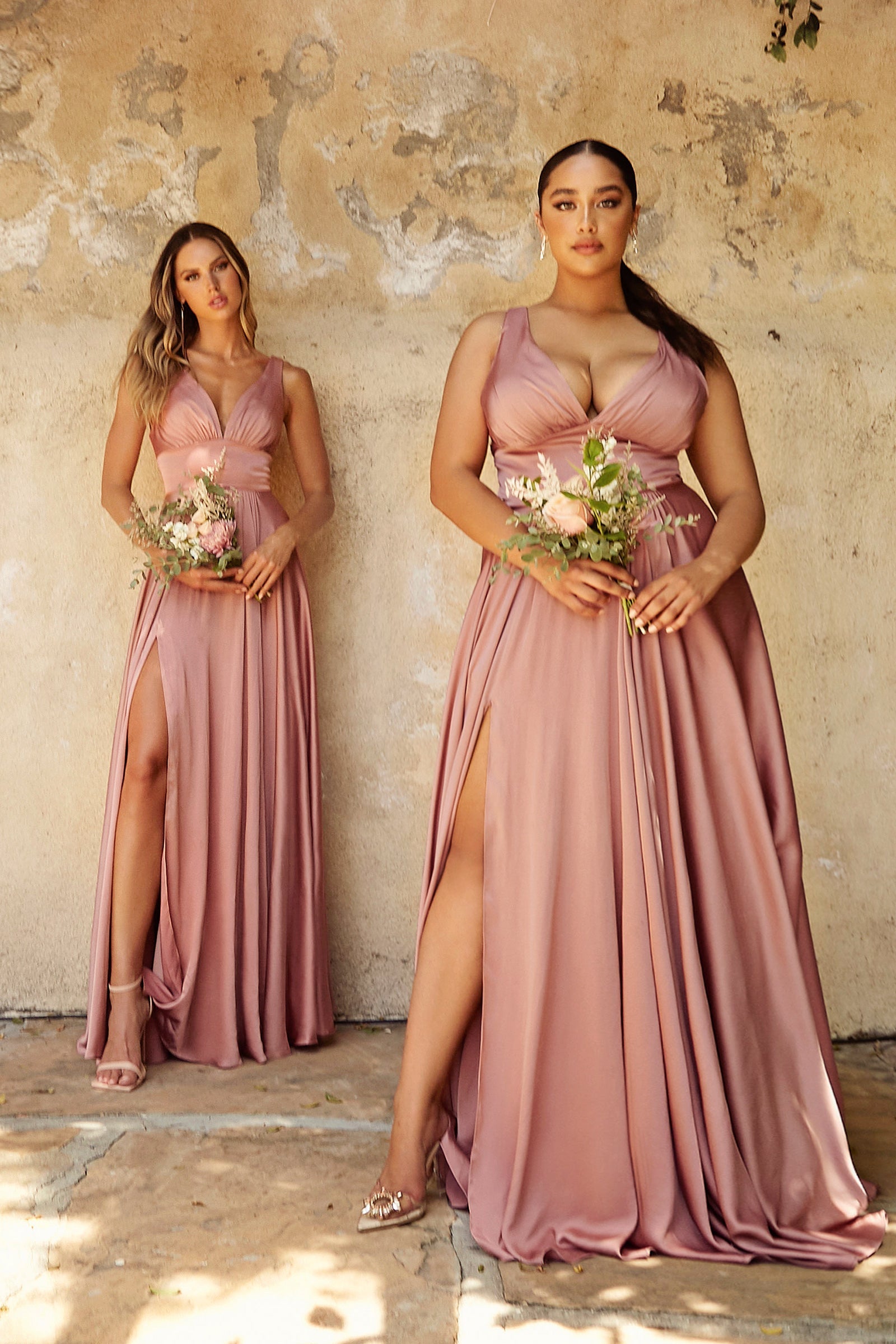 Satin Maxi A-Line Dress Satin Bridesmaid Dresses Satin Prom Dresses Plus Size Dresses UK Prom Dresses UME London Rose Gold