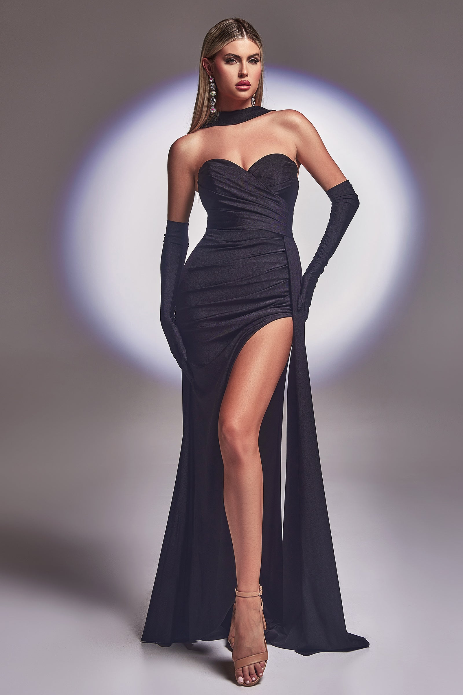 2024 One shoulder Sequins Burgundy Prom Dress Long Evening Dress uk –  MyChicDress